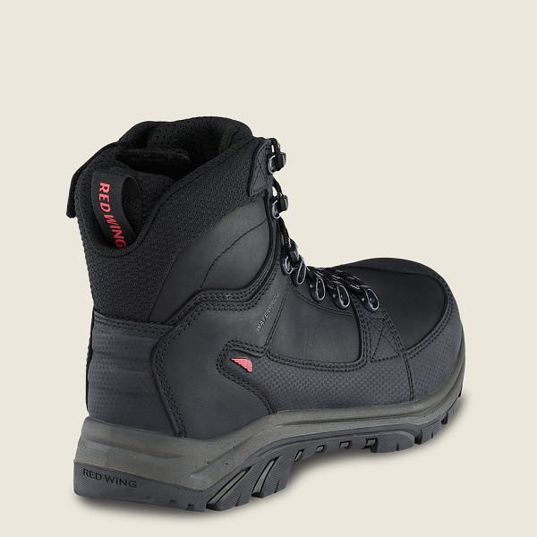 Red Wing Safety Boots Trades - 6-inch Side-zip Waterproof Toe - Black - Mens LMO108963